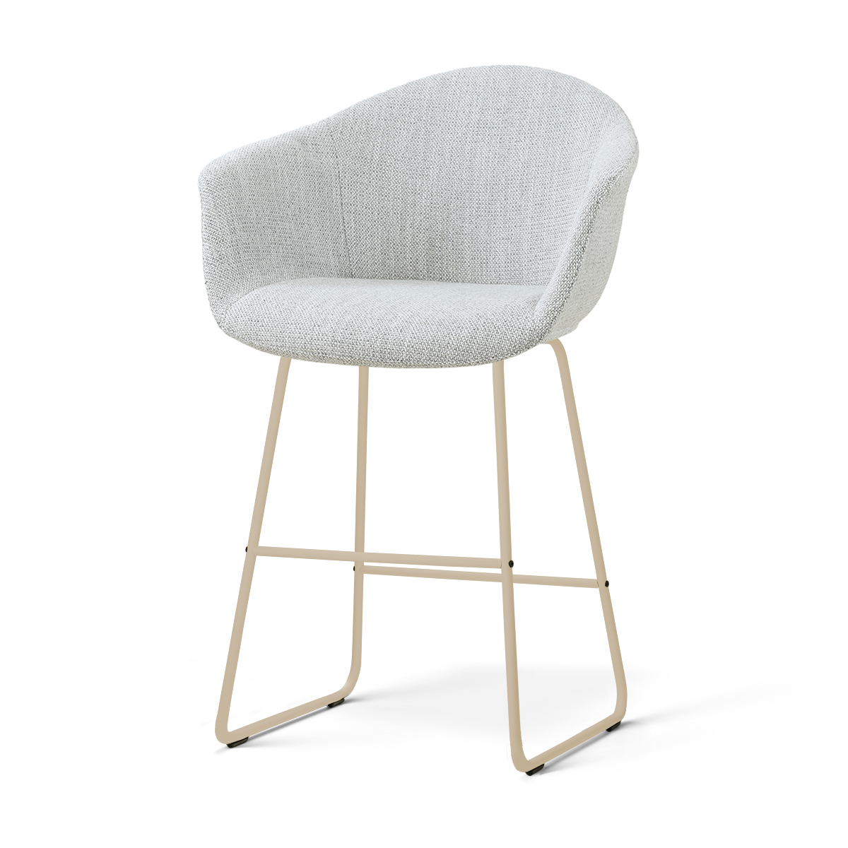 Nolon Nino-Otis barkruk grijs melange - beige onderstel - 65 cm