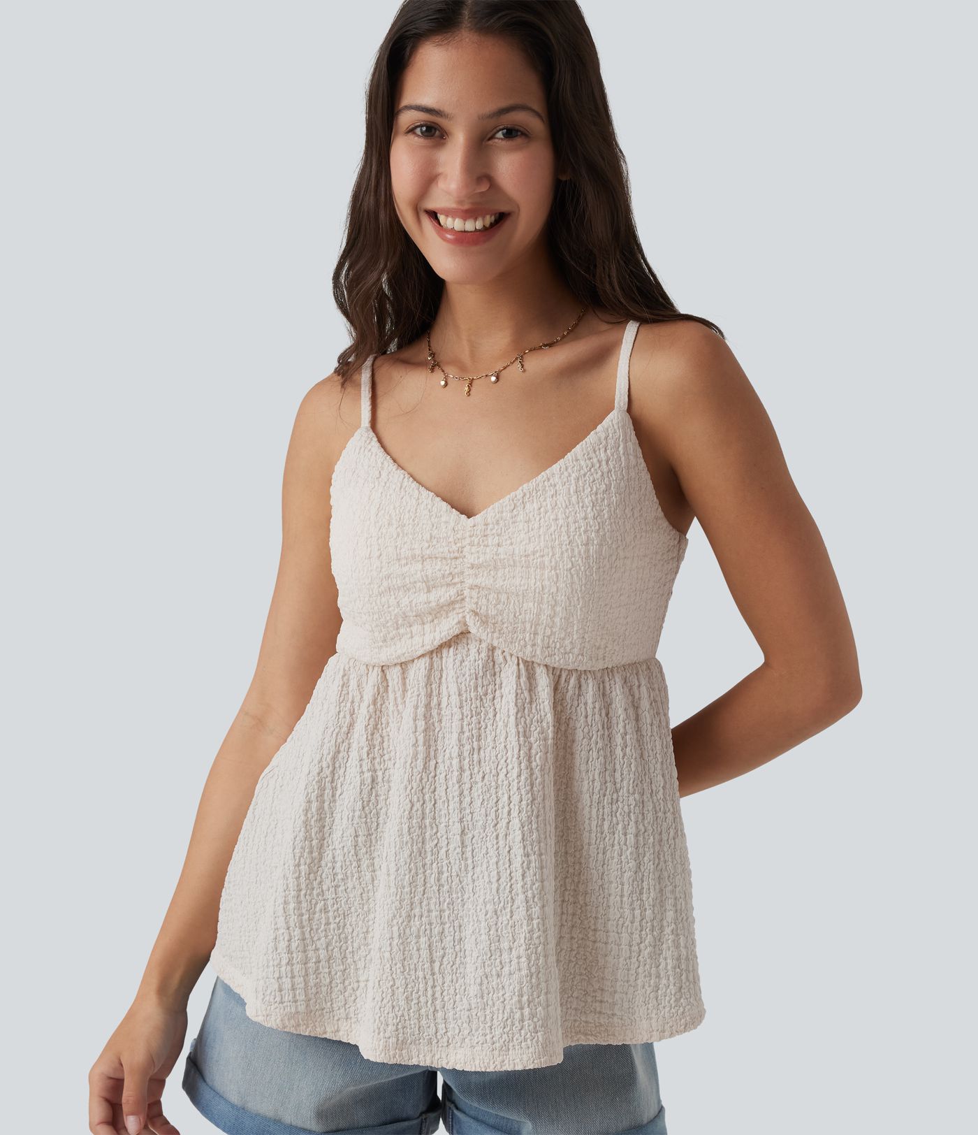 Débardeur col V avec brassière intégrée