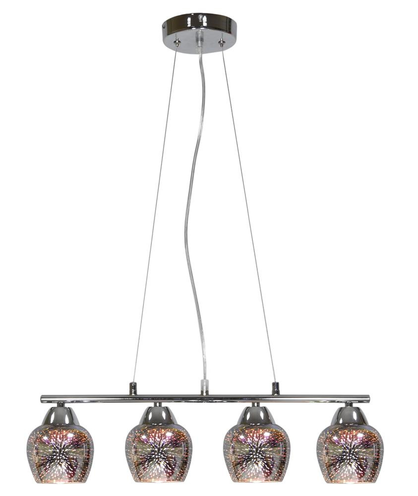Lampa wisząca chromowana-wielokolorowy SIRIUS 4xE27x60W Candellux