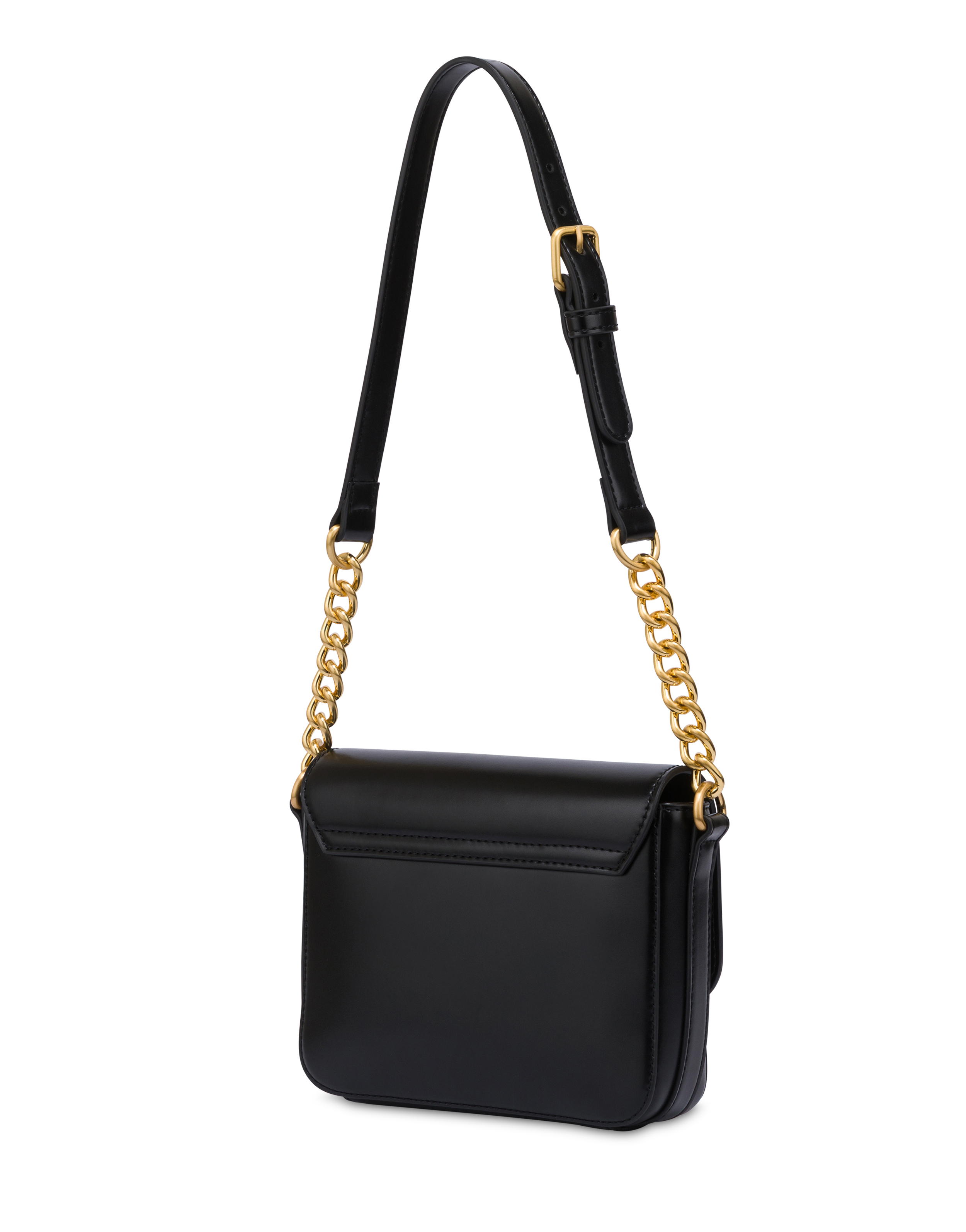 Borsa A Spalla Aurora In Plain Pu Nero