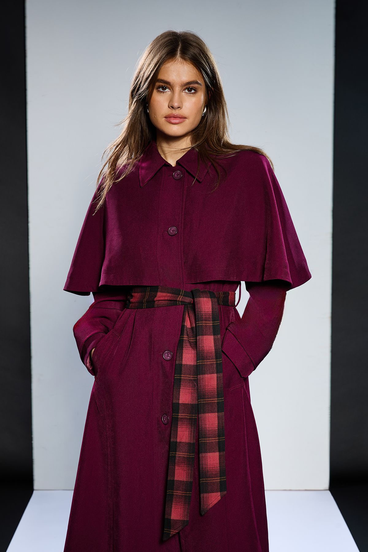 RUNWAY 1.8.1.8 Runway 1.8.18 Belted Cape Coat