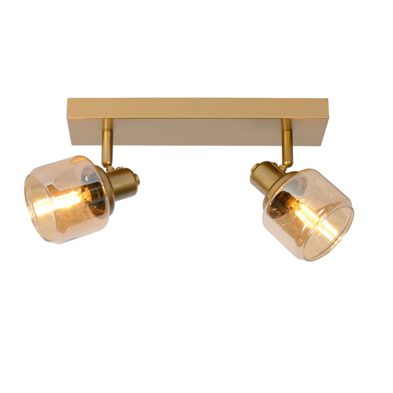 Spot Bjorn or mat/laiton E14 2 x 40 W LUCIDE