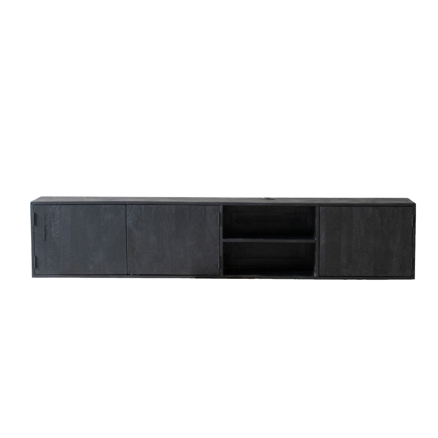 Giga Meubel Tv-Meubel Zen - IJzer/Mangohout - Zwart - 200cm
