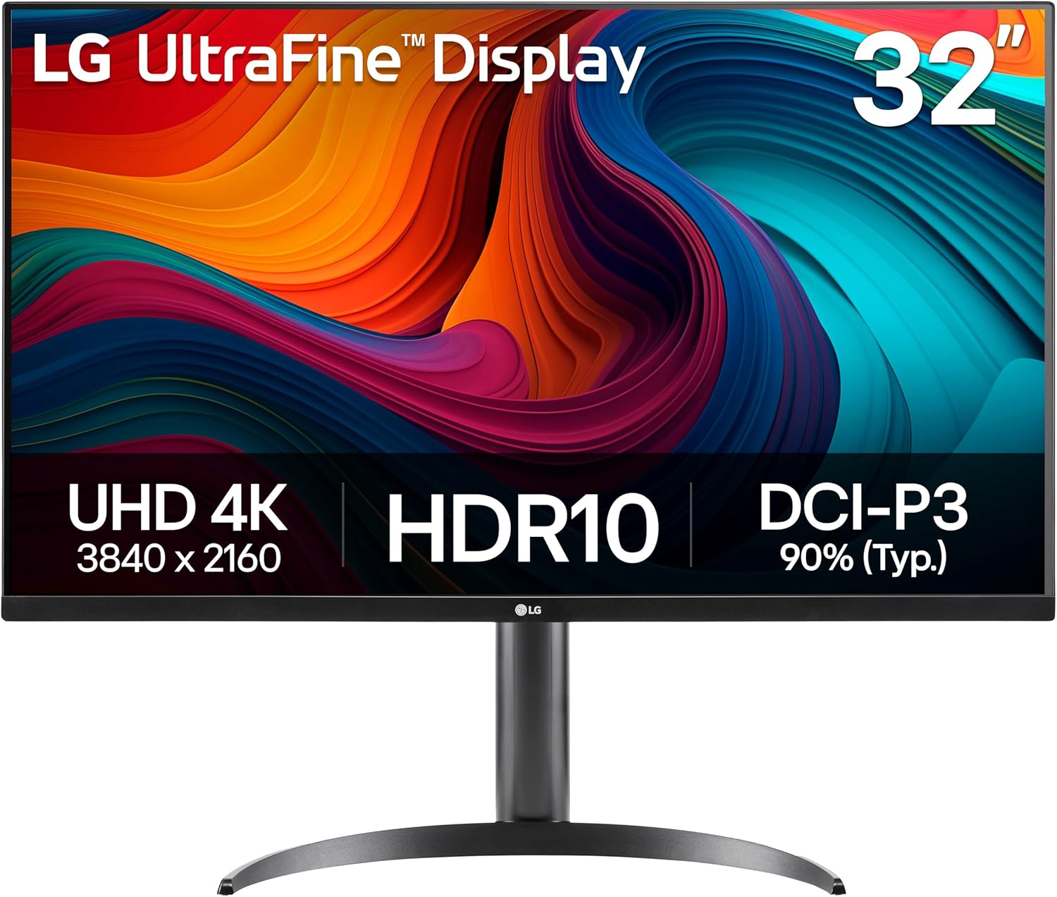 LG 32UR550K-B 32-inch Ultrafine 4K UHD (3840 x 2160) Computer Monitor  HDR10  60Hz  HDMI  DisplayPort  Tilt/Height/Pivot Adjustable Stand  Black