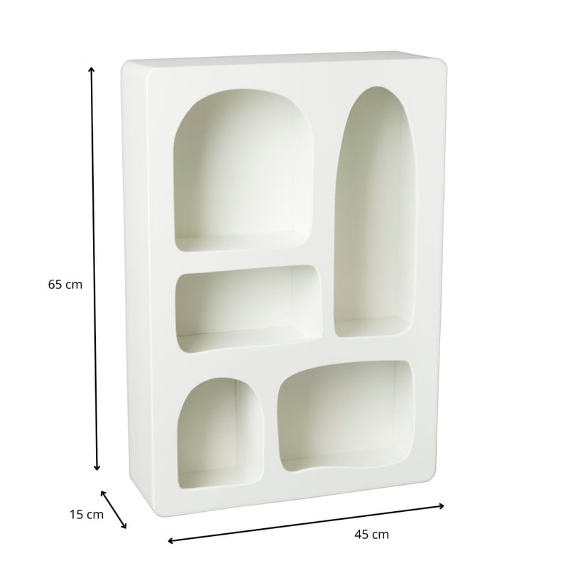 5 vakkenkast Zaha organic - MDF - 65x45x15 cm