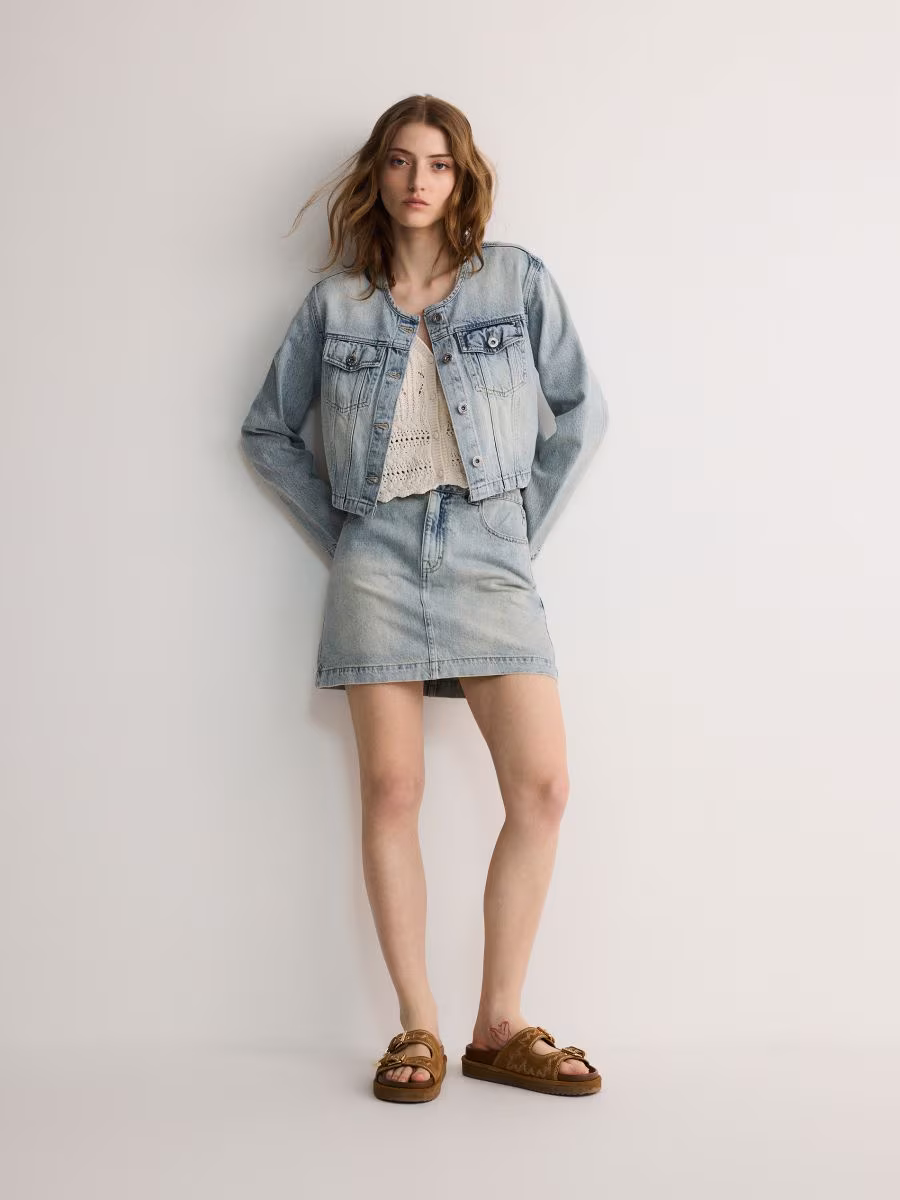 Denim Mini Skirt