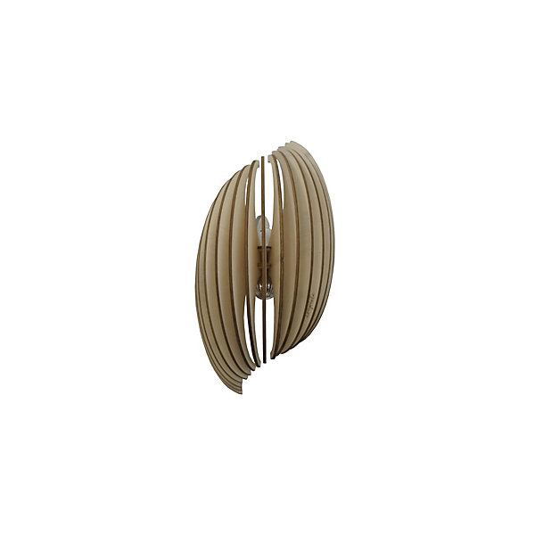 Applique murale intérieur bois E14 15W IP20 L.19 x H.40cm Atelier Loupiote Assia