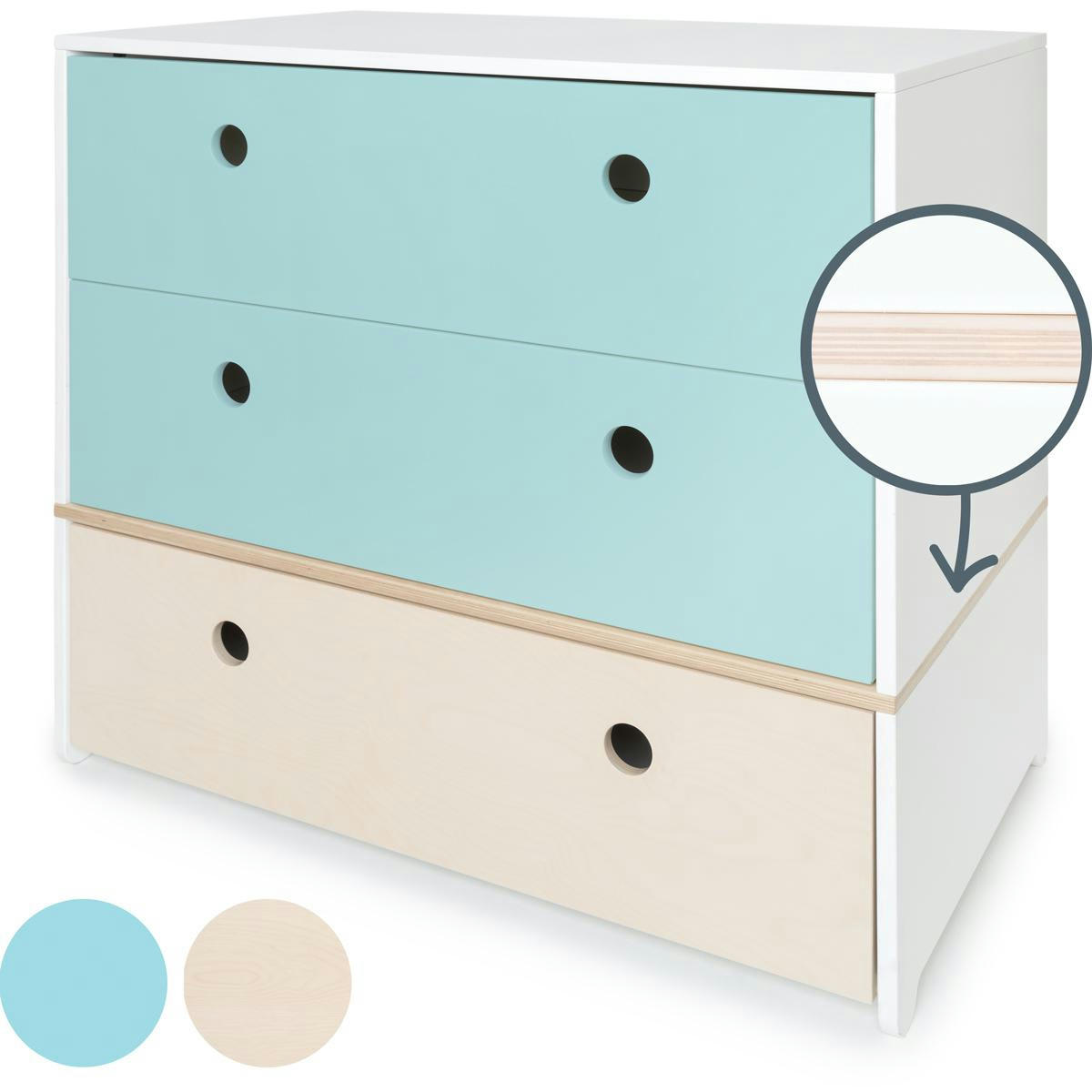 COLORFLEX - Commode bleu ciel-blanchi