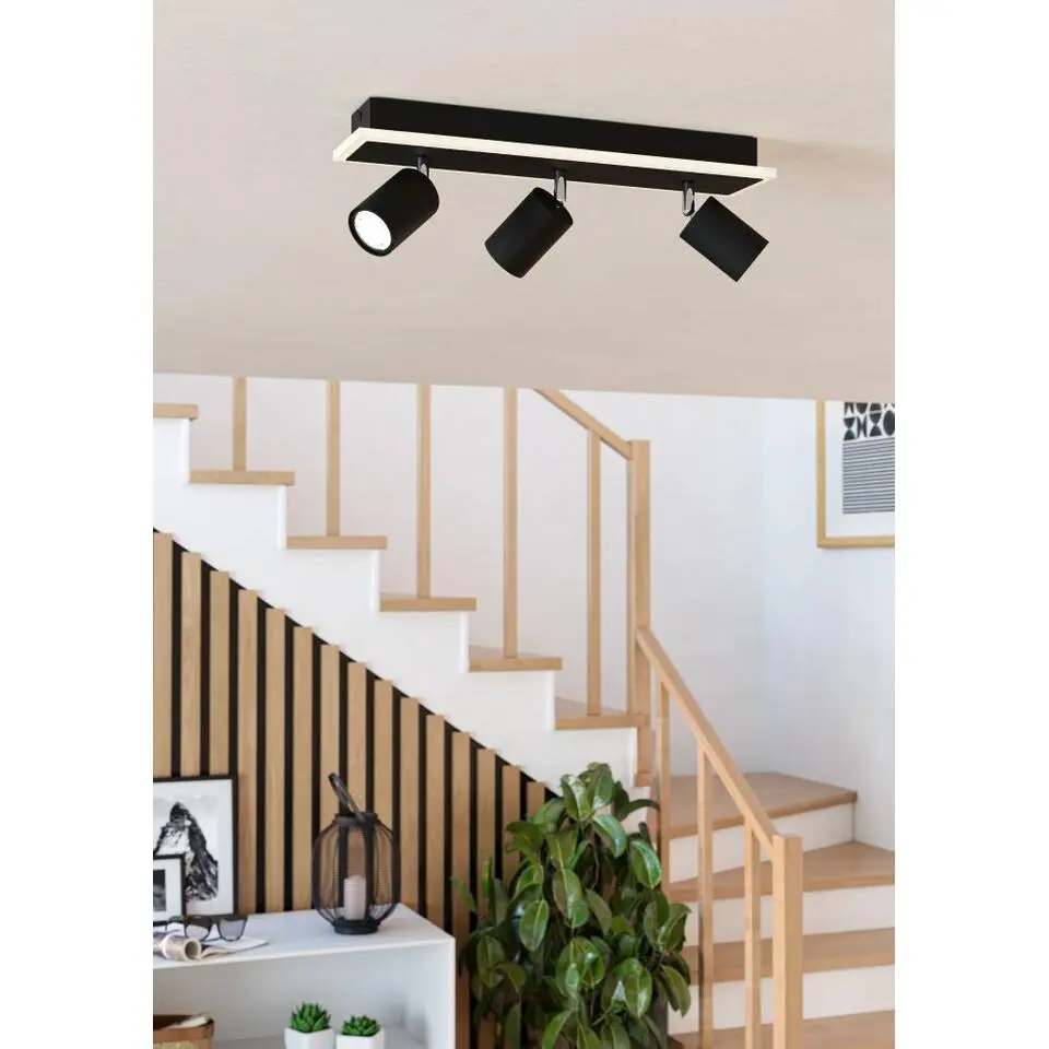 EGLO Rimbocchi 1 Spotje - LED - Kunststof - Zwart