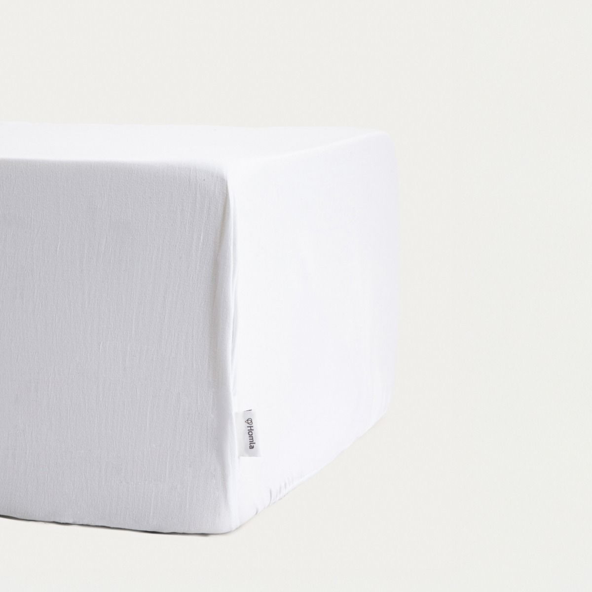 Prześcieradło MAISY z pranej mikrofibry białe 140x200 cm