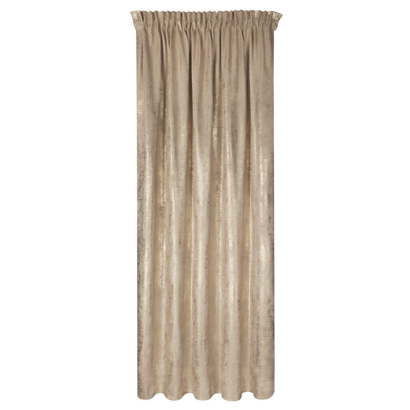 Zasłona 140X270 cm Renia beż welwet efekt glamour na taśmie