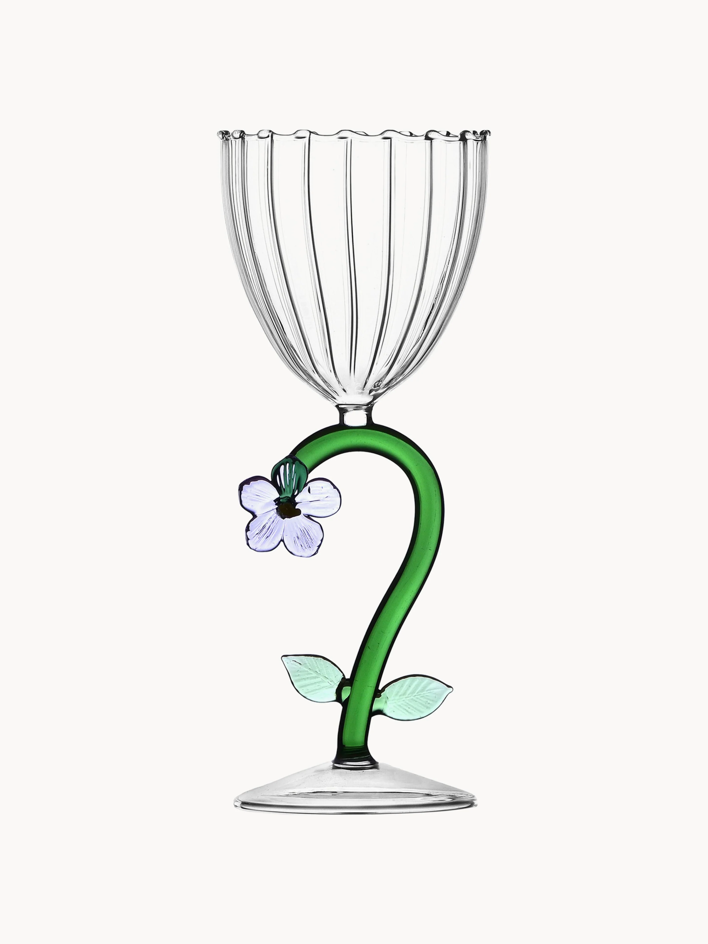 Handgefertigtes Weißweinglas Botanica aus Borosilikatglas