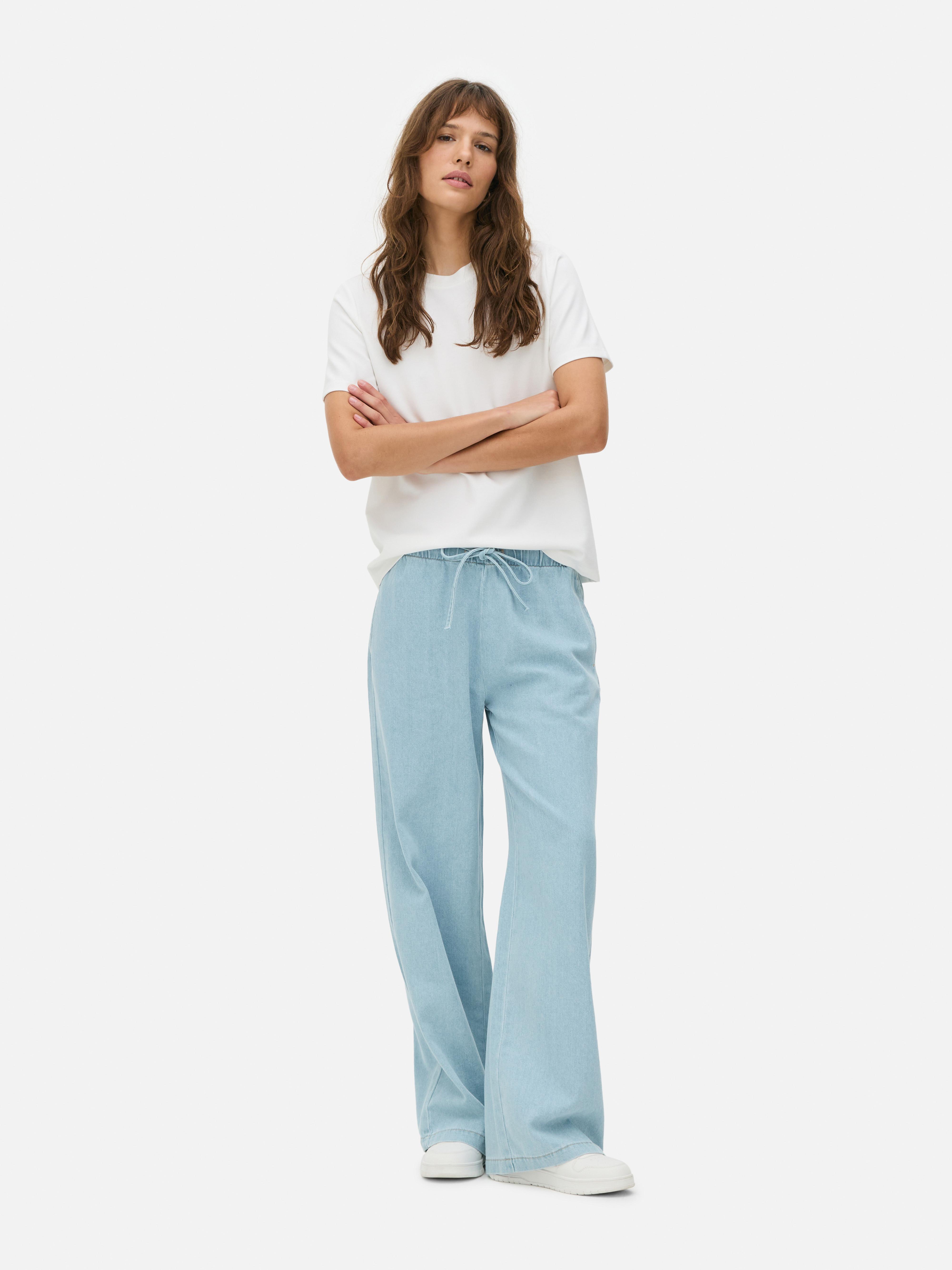 Denim Drawstring Joggers