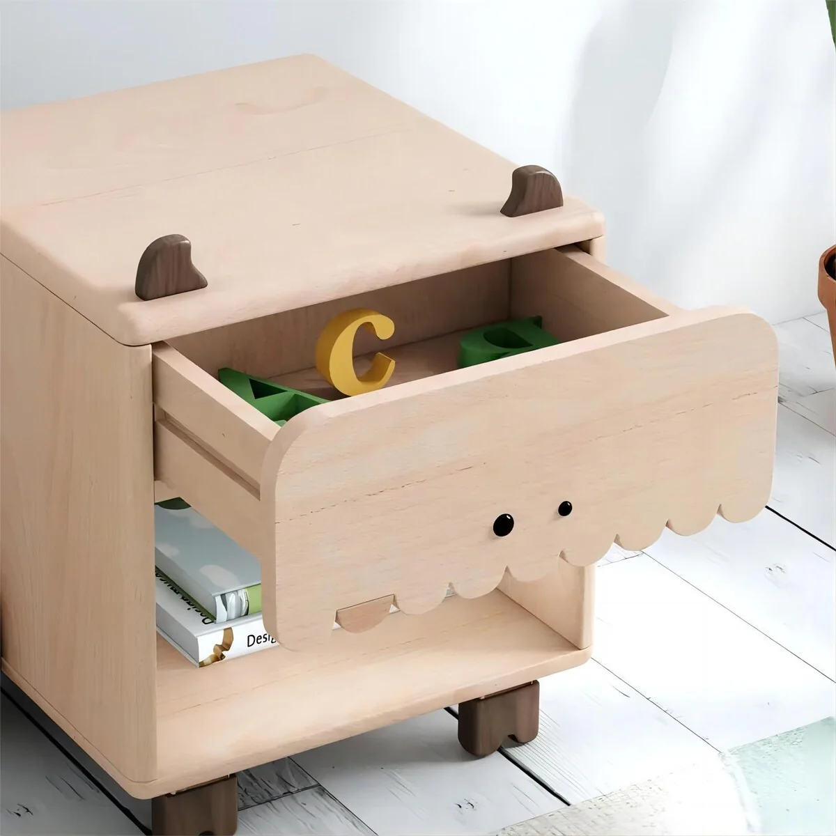 Bedroom Children Furniture Cartoon Design Cute Wooden Furniture Storage Kids' Cabinets