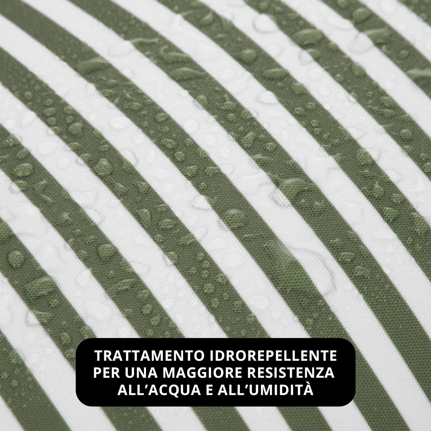 Cuscino arredo idrorepellente 30x30 cm righe verde