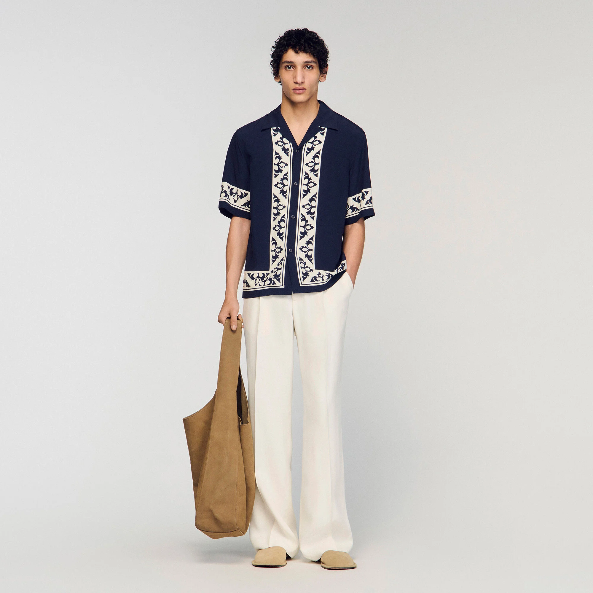 Chemise fluide à imprimé contrasté