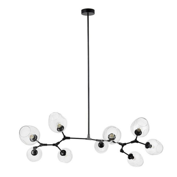 Lampa wisząca MODERN ORCHID-9 transp.czarna 150 cm