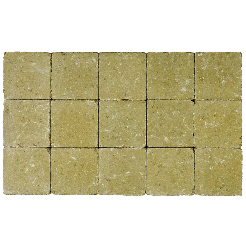Palette 630 Pavés tambourinés Sable Jaune Cylindre 15 x 15 x 4 cm