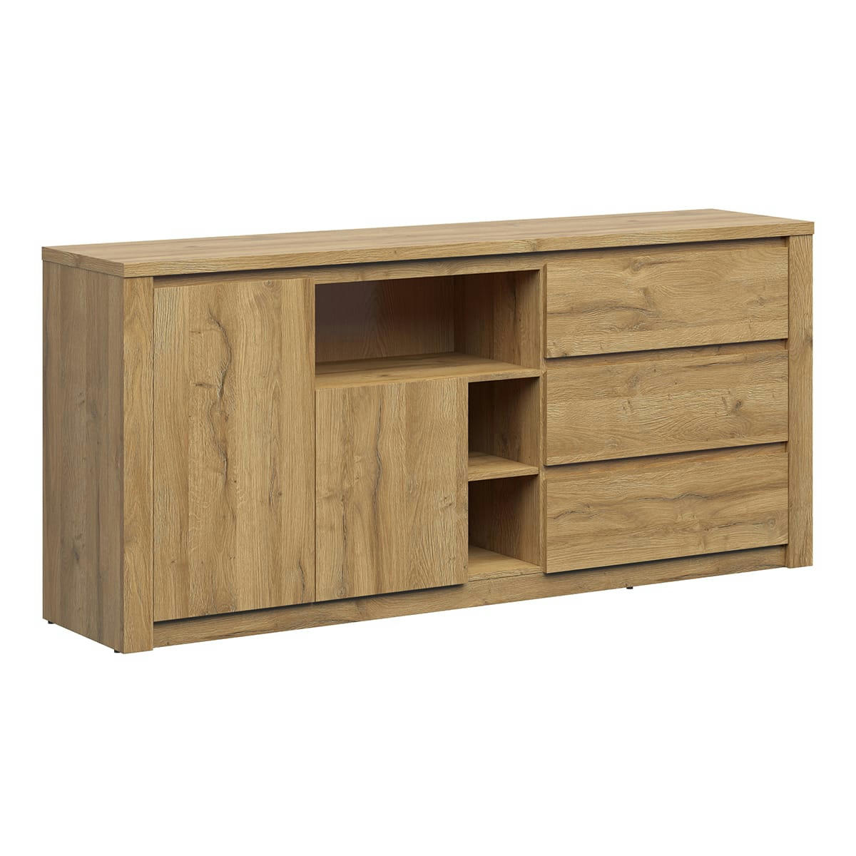 - Buffet 2 portes 3 tiroirs naturel
