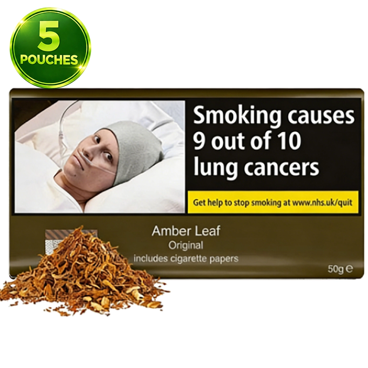 Amber Leaf Hand Rolling Tobacco 50Gx5 Packs