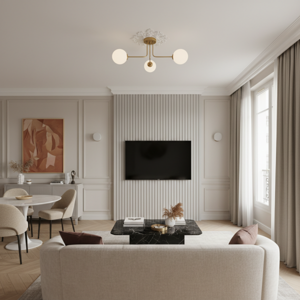 Lampa sufitowa złota kule białe do salonu EDYLIT 3xE14 COMO ZŁOTY 14-812