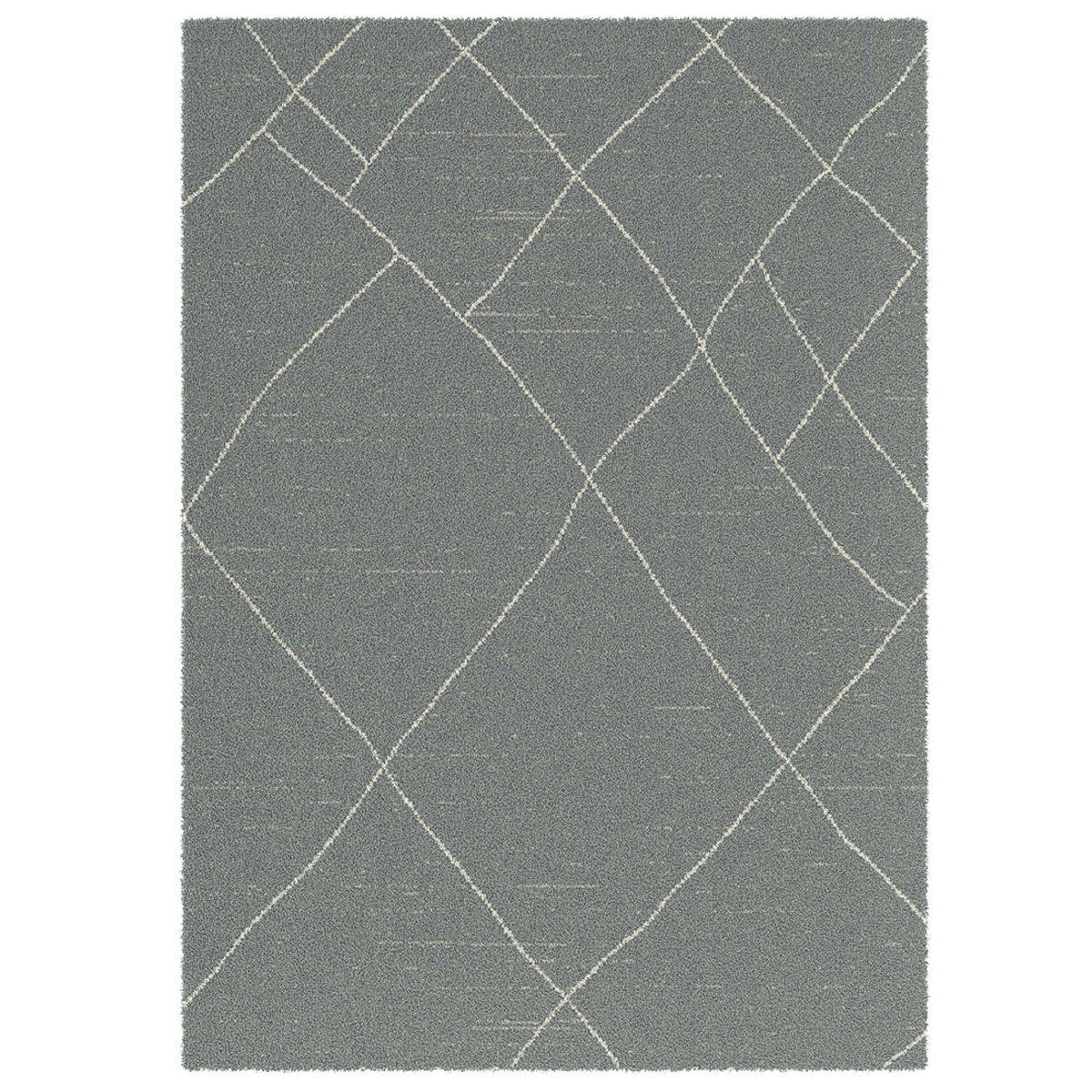SQUARE - Tapis tissé gris 160x230 cm