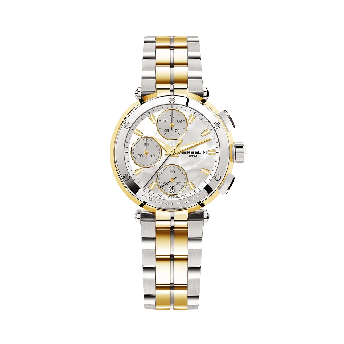 NEWPORT – CHRONOGRAPHE LADY – BICOLORE