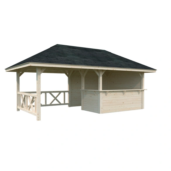 Pavillon »Bianca Set 110«, BxHxT: 588 x 319 x 300 cm, transparent tauchgrundiert