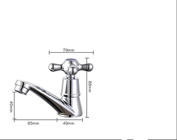 BASHLWUA Robinet de lavabo à poignée unique, robinet mitigeur d'eau froide, robinet d'eau froide, robinet de lavabo de salle de ba