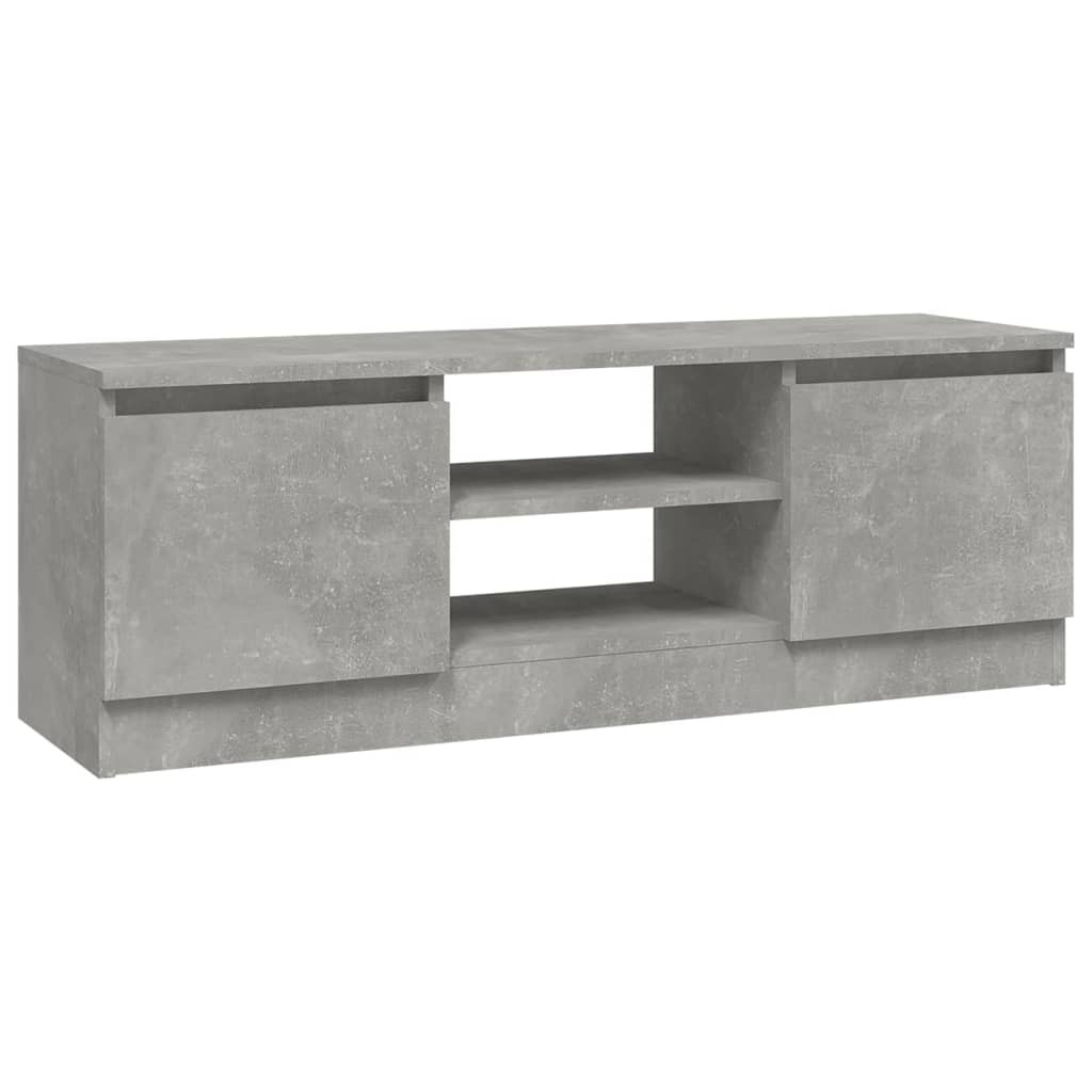 Szafka pod TV z drzwiczkami szarość betonu 102x30x36 cm
