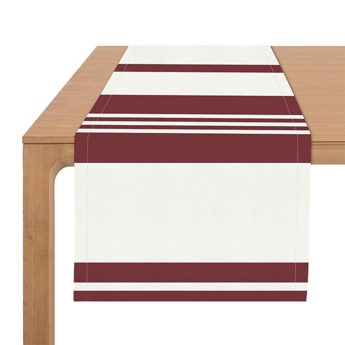 PAMPELUNE - Chemin de table coton rouge 50x155