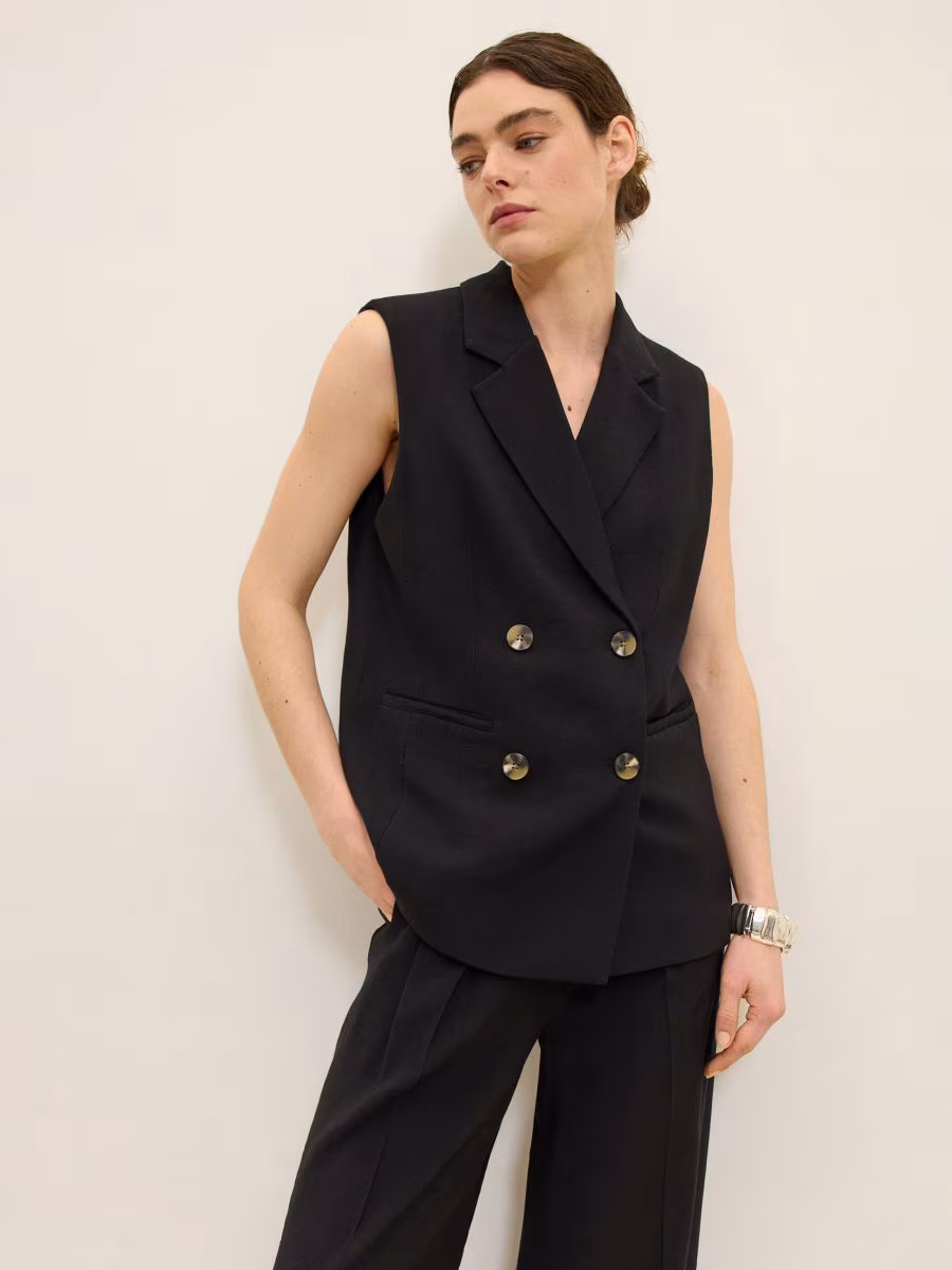 Long Double-Breasted Vest