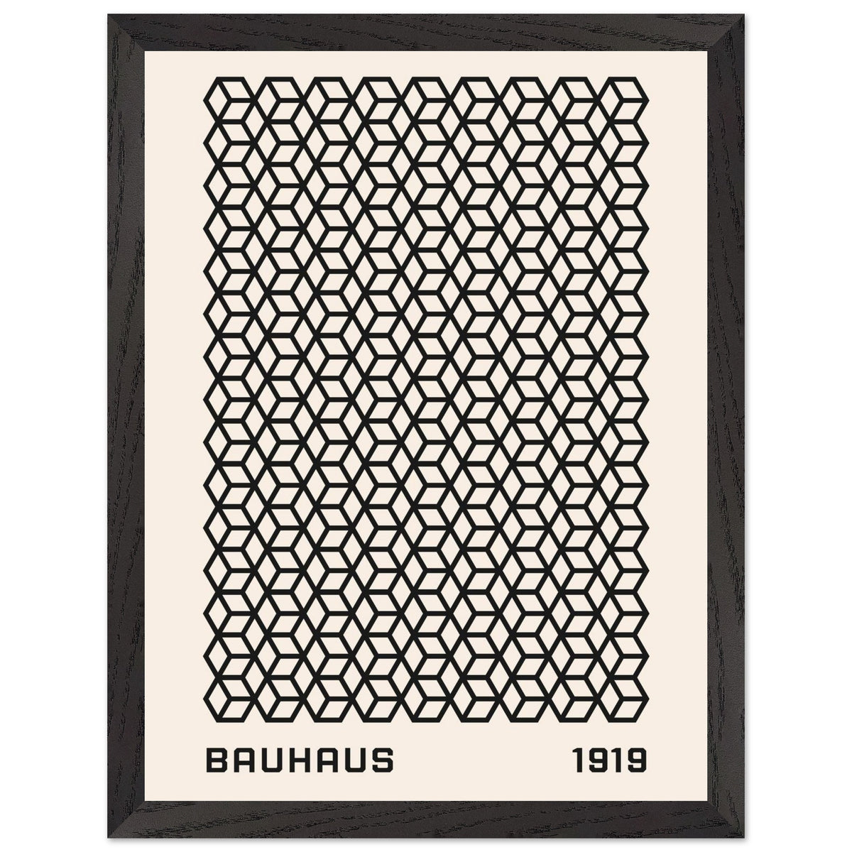 Artfulprints Poster met Lijst Bauhaus - 1919 beehive  - 30x40 cm - Zwart / Wit