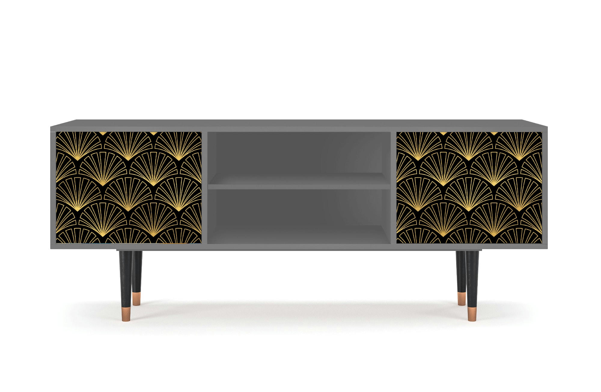 BIRD OF JUNO - Meuble TV  noir 2 portes L 170 cm