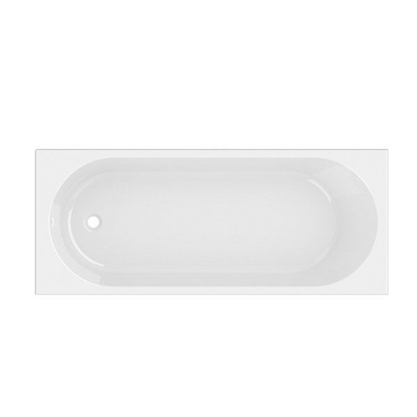 Baignoire droite en acrylique L.160 x l.70 cm blanc, Horyn