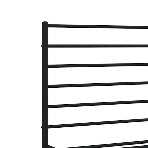 NNEVL Metal Bed Frame with Headboard and Footboard Black 153x203 cm Queen