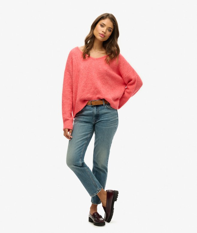 Oversized V Neck Jumper
