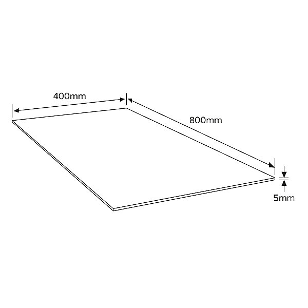 Panneau mousse légère forex - 80 x 40 cm, ép.5 mm (vendu au panneau)