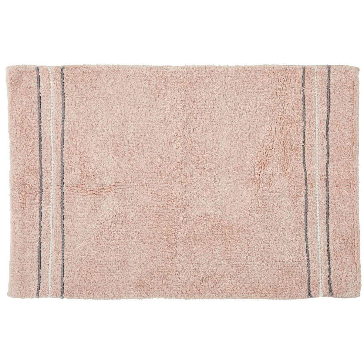 AQUA POOL - Tapis de bain coton uni rose poudré 50x80cm