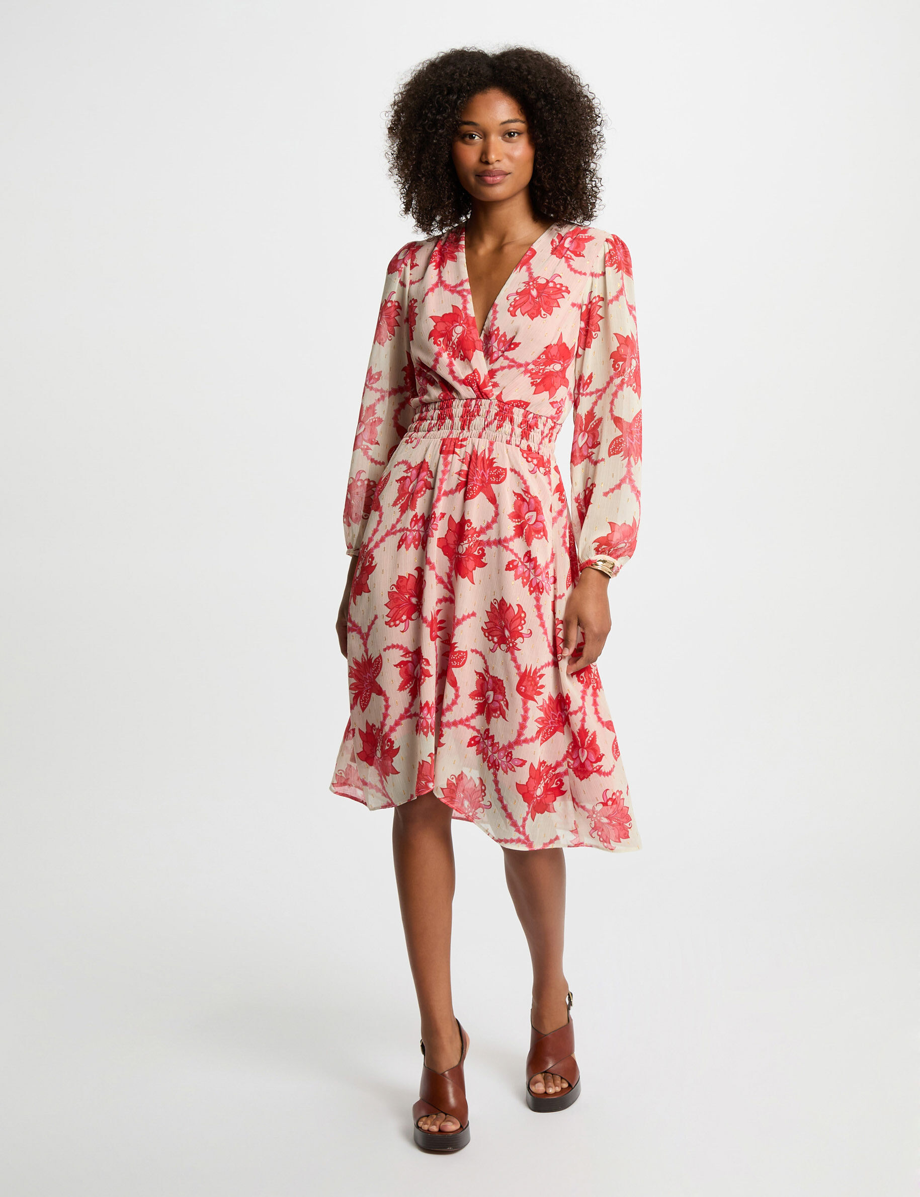Printed A-Line Dress Multicolor Women
