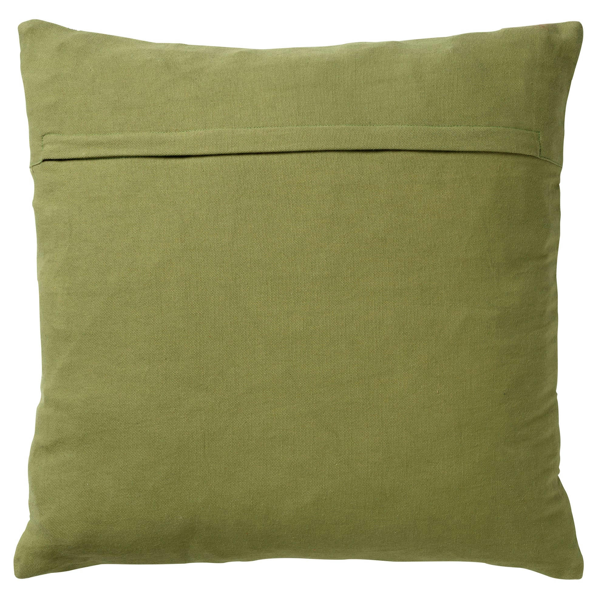NOAH - Housse de coussin vert en coton-45x45 cm avec un motif mixte