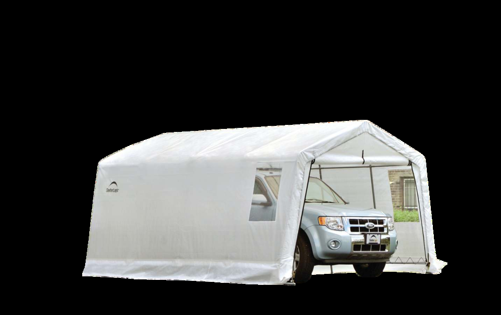 ShelterLogic Clearview Water Resistant Peak Car Garage w/UV Protection, 11 x 16 x 8-ft