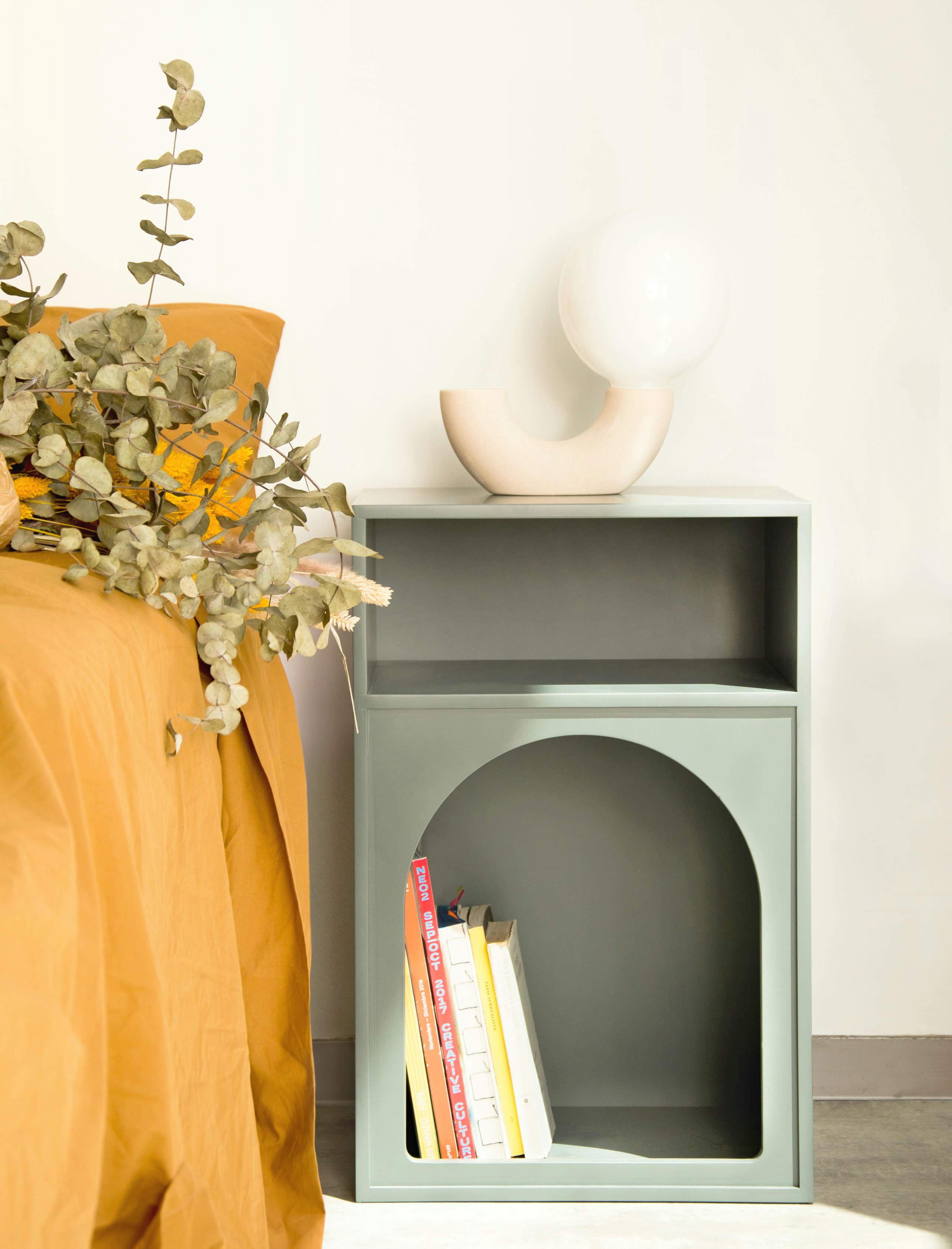 ORSON - Chevet rangement En Mdf Laqué Vert