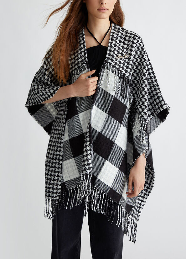 Poncho jacquard