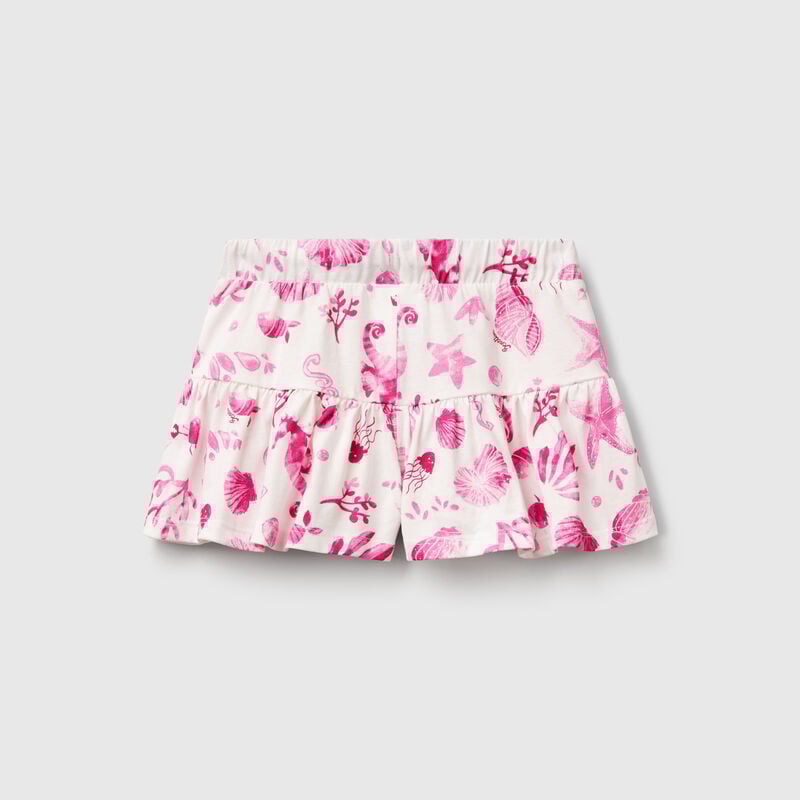 White shorts with pink shells