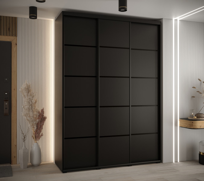 Szafa przesuwna 45 Cannes 4 170 czarny czarny czarny