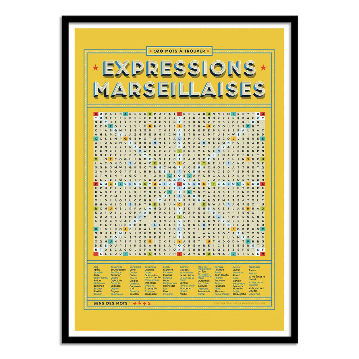 FROG POSTERS - EXPRESSIONS MARSEILLAISES - FROG POSTERS - Affiche d'art 30 x 40 cm