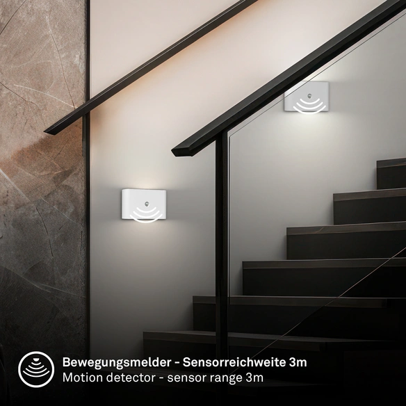 Leuchte, LED Akku Wandleuchte, 3 W, weiß matt