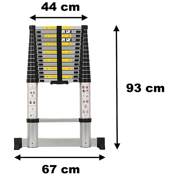 Echelle télescopique en aluminium - 4.40 mètres - GT MARKET