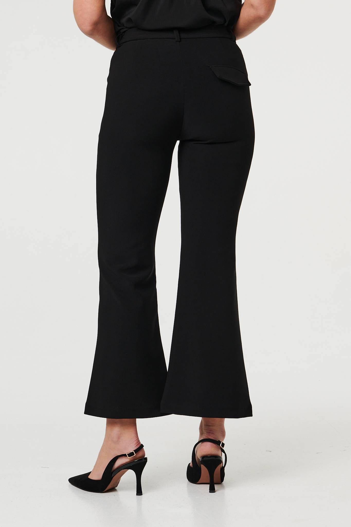 Izabel London High Waist Slim Flared Trousers